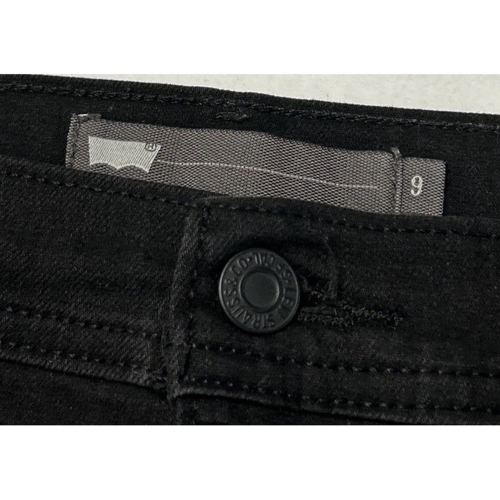 Levi's Women's Mini Icon Jean Skirt Black Tab Sz 9‎ EC 34" Waist  Stretch - Picture 3 of 10
